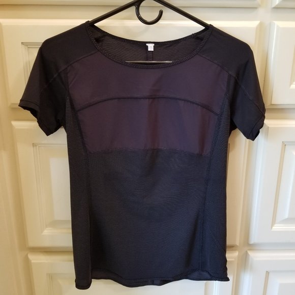 lululemon athletica Tops - Lululemon Black "Dri-fit" Workout Top